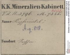 Etiketten zu Nickelin (NHMW-MIN-Aq818)